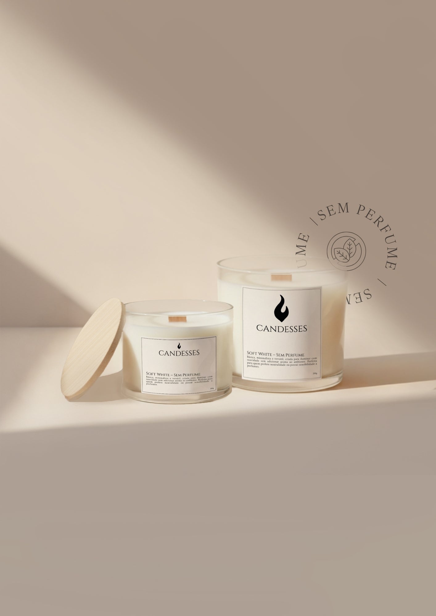 Vela Aromática | Soft White (sem perfume)